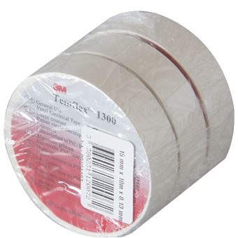Lot de 3 rouleaux ruban adhésifs 15mm x 10m - Blanc - 3MM - 1