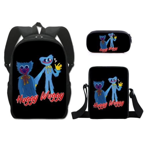 Set de 3 pièces Sacs à Dos Poppy Time Noir/Bleu 004