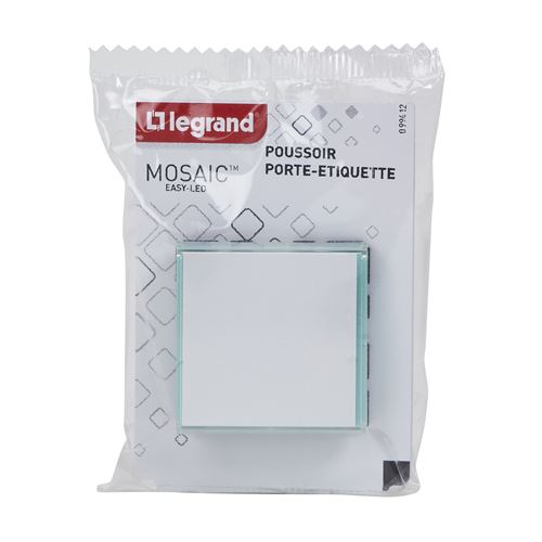 Non Communiqué Blanc Legrand - Bouton Poussoir Porte-Étiquette Easy-Led 6A 2 Modules À Composer - Mosaic