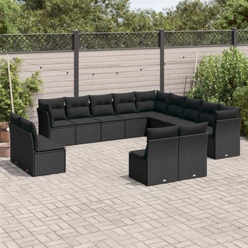 Non Communiqué Noir Vidaxl Salon De Jardin Avec Coussins 10 Pcs, Canapés De Terrasse, Ensemble De Meubles De Patio, Mobilier D'extérieur, Beige 3273662