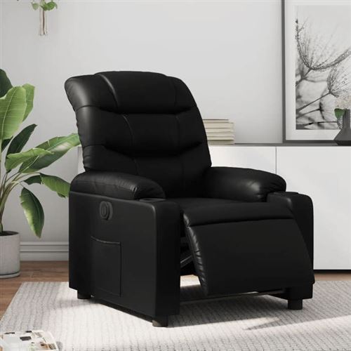 Non Communiqué Noir Vidaxl Fauteuil Électrique Réglable Similicuir