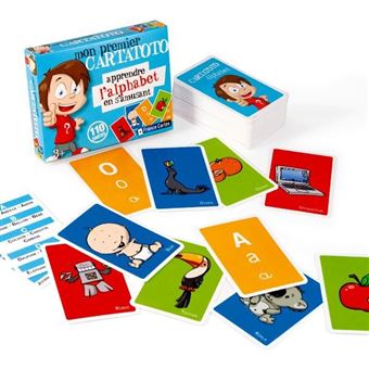 Set 26 Cartes Educatives Alphabet Illustre En Francais - Autres jeux  d'éveil - Achat & prix
