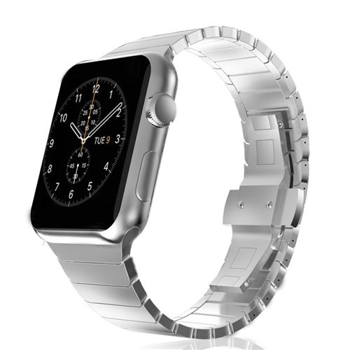 Bracelet en métal maillon argent pour votre Apple Watch Series 4 44mm