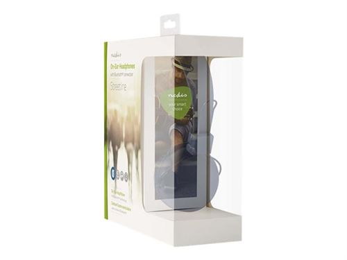 Nedis HPBT1100WT - Koptelefoon met micro - op oor - Bluetooth - draadloos - 3,5 mm-stekker - zwart