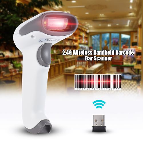 Docooler Scanner sans fil 2.4G Scanner 1D Scanner pour supermarché Scanner pour entrepôt