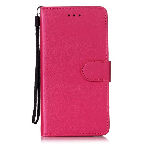 Etui en PU couleur unie avec support rose pour votre Apple iPhone XR 6.1 pouces (2019)