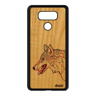 Coque Loup Pour Lg G6 Bois Silicone Couleur Dessin Alpha