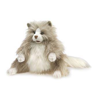 Peluche marionnette chat grassouillet 30 cm de la marque Folkmanis - 1