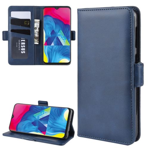 Etui en PU adsorption magnétique divisée avec support bleu pour votre Samsung Galaxy A10/M10