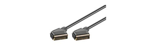 MicroConnect - Videokabel - SCART male naar SCART male - 1.5 m - beschermd - zwart