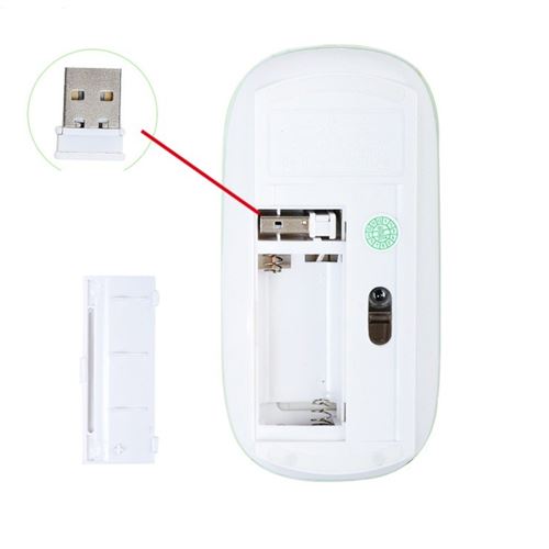 Souris Ultra Plate pour MAC Sans Fil USB Universelle Capteur Optique 3  Boutons Couleurs (NOIR)