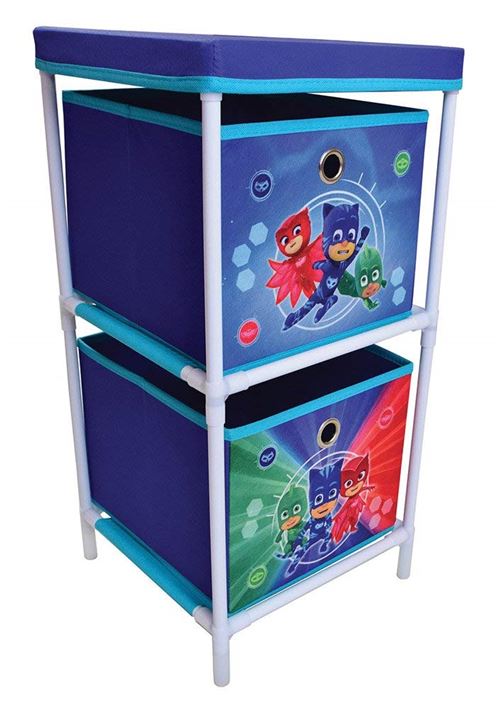 FUN HOUSE 712932 Etagère 2 casiers pour Enfant, PP/Carton, Bleu, 29,5 x 29 x 58,5 cm