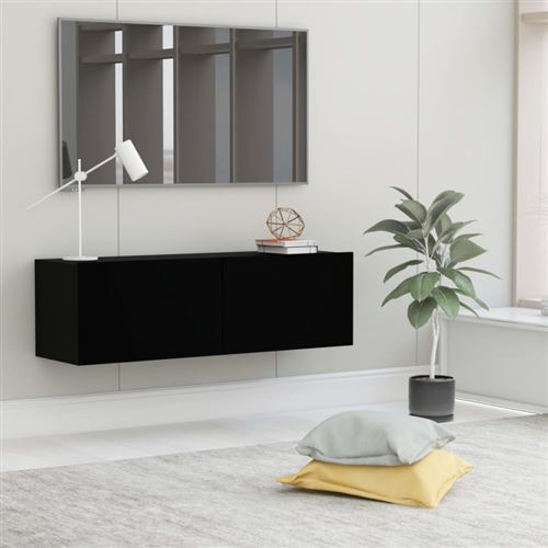 Meuble tv Noir 100x30x30 cm Agglom&eacute;r&eacute; Vidaxl Noir
