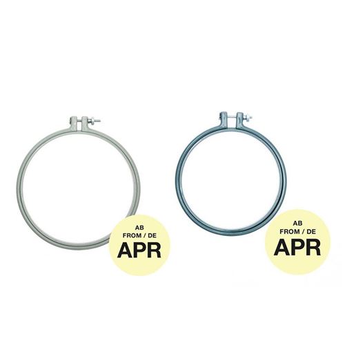 2 anneaux de broderie - menthe 15,2 cm + pétrole 12,7 cm - Rico Design
