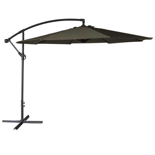 Parasol déporté OAHU rond 3,50m de diamètre gris