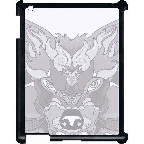 Coque Apple Ipad 2 Loup Fond Blanc