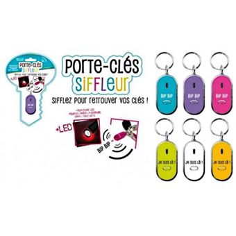 SHOP STORY - Porte Clé Siffleur Led Anti Perte Localisation Bip - Noir - Porte  clef - Achat & prix