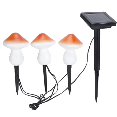 Lampe LED de Pelouse Solaires de Jardin Étanche Forme de Champignon
