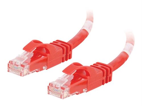 C2G Cat6 Booted Unshielded (UTP) Crossover Patch Cable - câble inverseur - 3 m - rouge