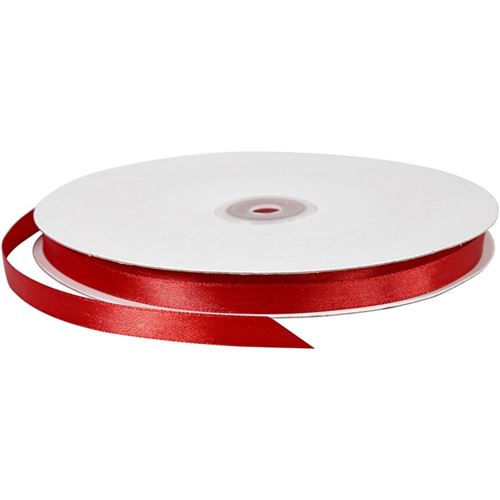 Ruban satin - 10 mm x 100 m - Rouge
