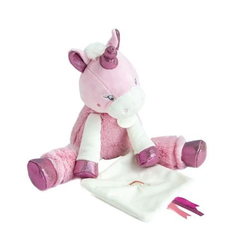 BABYNAT Pantin MM avec doudou Licorne 30cm - bleu