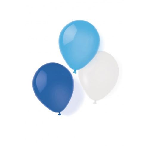 Amscan ballons 25,4 cm en latex bleu/blanc 8 pièces