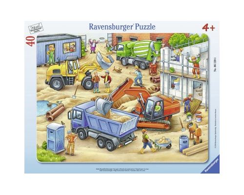 Puzzle 40 Pièces : Puzzle Cadre - Sur Le Chantier, Ravensburger