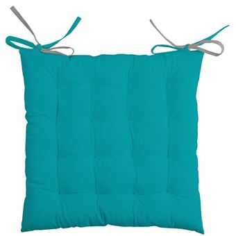 Coussin de chaise réversible 40 cm céladon et gris - 1