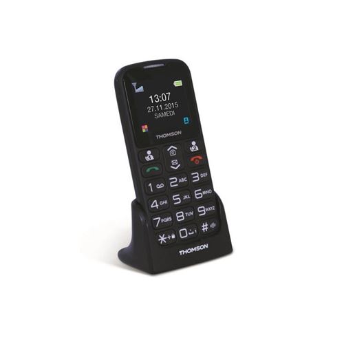 Thomson Serea 51 - Téléphone de service - microSD slot - Écran LCD - 160 x 128 pixels - rear camera 0,3 MP - noir