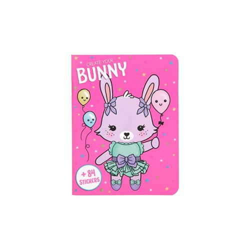 Petit Carnet de Coloriage à Décorer de Stickers - Animaux A Habiller - Lapin
