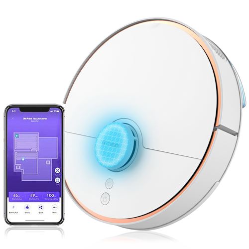 Aspirateur Robot 360 S7 2000Pa 3 Modes 3200mAh Laser Navigation - Blanc