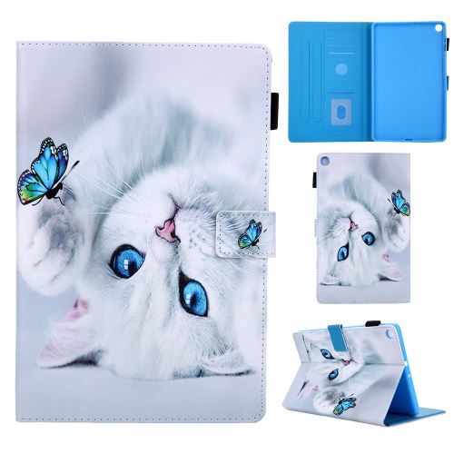 Générique Galaxy Etui En Pu Impression De Modèle Avec Support Chat Pour Votre Samsung Tab A 10.1 (2019) T510 - Image 1