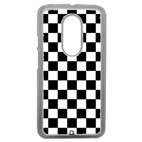 Coque Dammier Noir Et Blanc Compatible Motorola Moto X2 Transparent