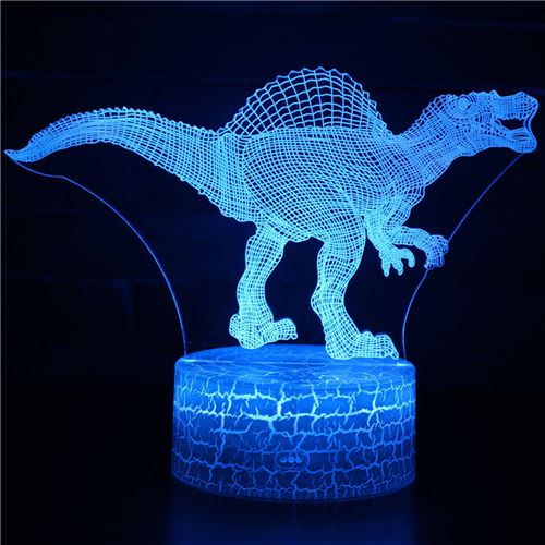 Stack Lampe 3D Tactile Veilleuses Enfant 7 Couleurs Avec Telecommande - Dinosaure #34 - Image 1