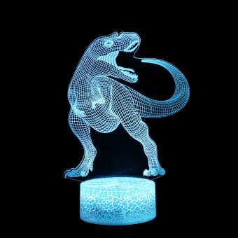 LED illusion nuit lumiere 7 Changement de couleur tactile Table Lampes de bureau avec Acrylique Plat et ABS Base & câble USB pour Awesome Cadeau Lampe 3d Dinosaure