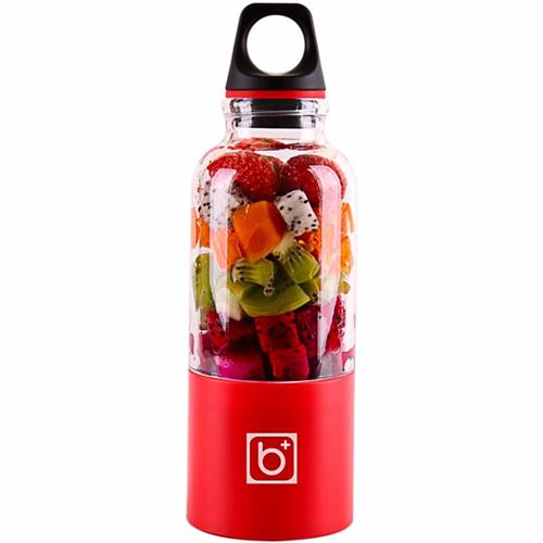 Juicer Blender Portable 500 Ml Électrique Rechargeable Avec USB Chargeur Câble Pour Fruits Légumes Rouge