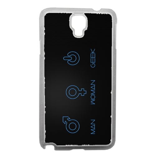 Coque Symbole Geek Man Women Compatible Samsung Note 3 Neo Transparent