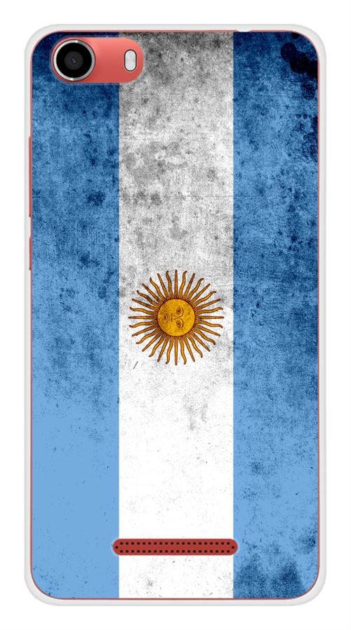 Coque en silicone imprimée compatible Wiko Lenny 2 Drapeau Argentine