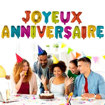 2 52 Sur Guirlande 18 Ballons Joyeux Anniversaire Autre Gadget Achat Prix Fnac