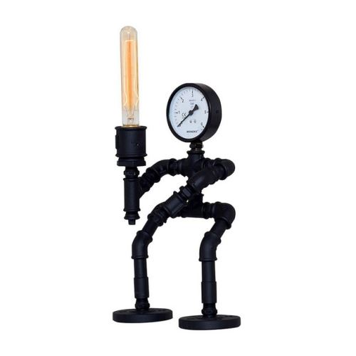 HOMEMANIA Lampe de Bureau Metal - pour Table, Bureau, Table de Nuit - Noir en Métal, 25 x 25 x 40 cm, 1 x E27, 40W