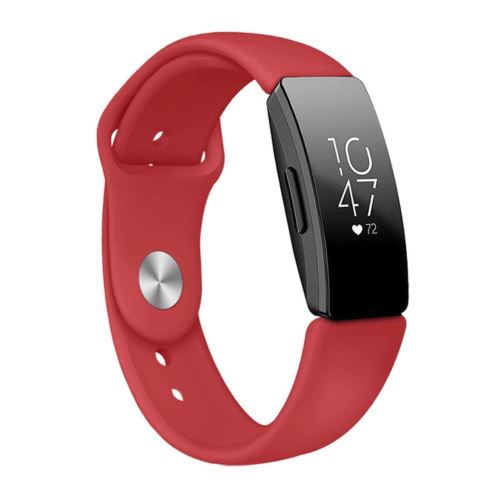 Bracelet en silicone rouge pour Fitbit Inspire