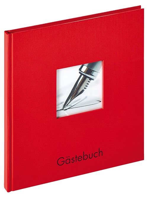 Walther GB-205-R Fun livre d'or, 23x25 cm, avec découpe pour la conception personnelle, rouge