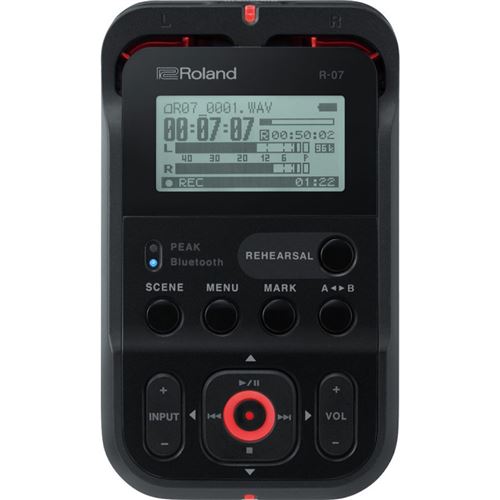 Roland R-07 haute résolution Portable Audio Recorder, Noir