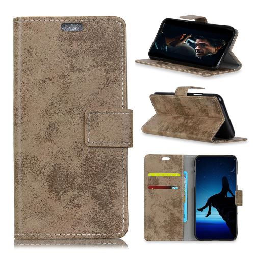 Etui en PU style vintage kaki pour votre HTC Desire 12s