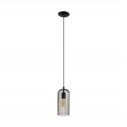 EGLO Lampe suspendue Roccamena Noir et cuivre