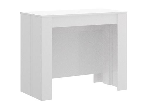 Petit meuble Vente-unique Console extensible onega - 10 couverts - 4 rallonges - coloris : blanc