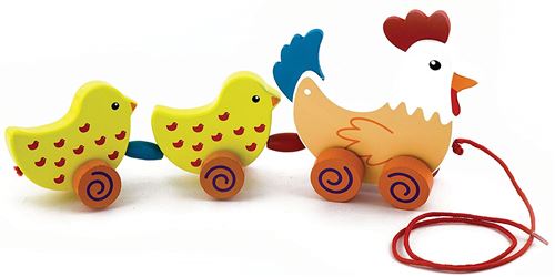Viga Toys - 50078 - Jouet À Tirer - Famille Poules