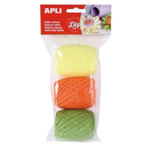 Apli raphia naturel tons fluos 014412