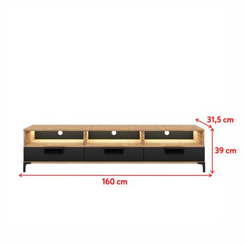 Caisson meuble haut / bas l.45 x H.58 x P.14 cm, chêne naturel, Remix