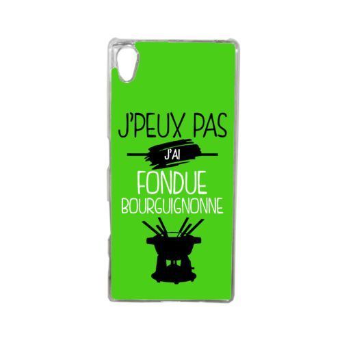 Coque j peux pas j ai fondue bourguignonne 4 compatible sony xperia z5 transparent